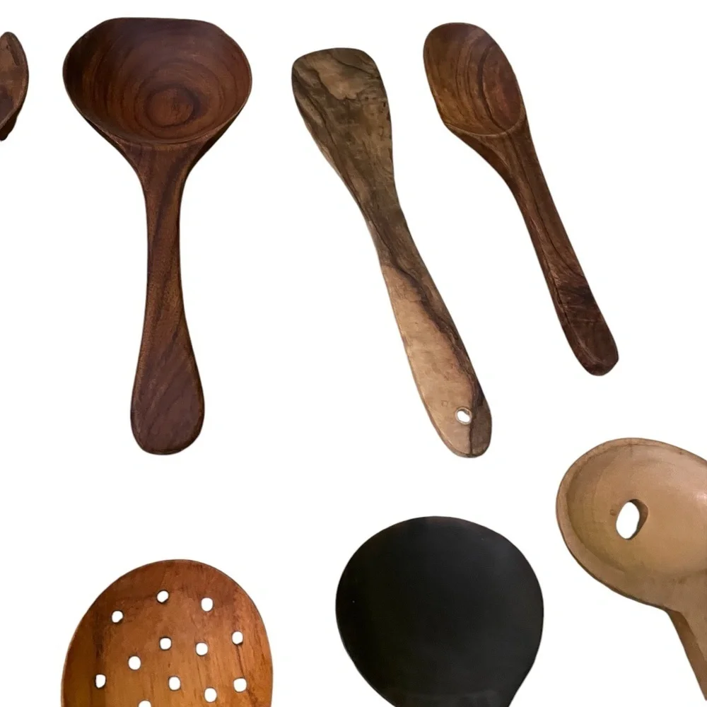 Handcrafted, Sustainable Teakwood‎ Cooking Utensil Set Of 20 Pieces, Durable